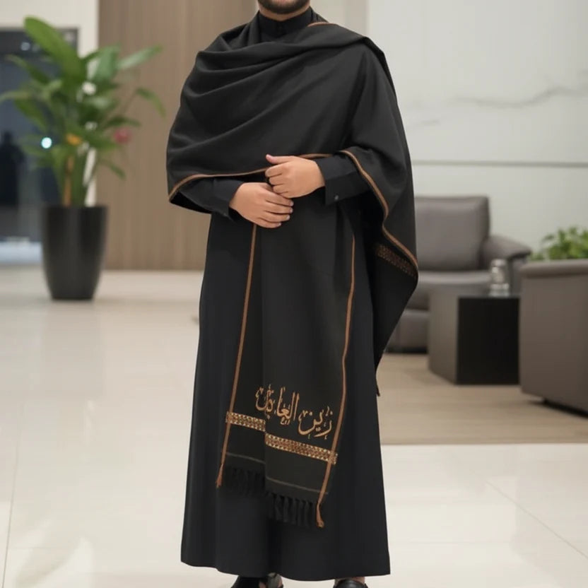 Custom Name Winter Shawls| Black